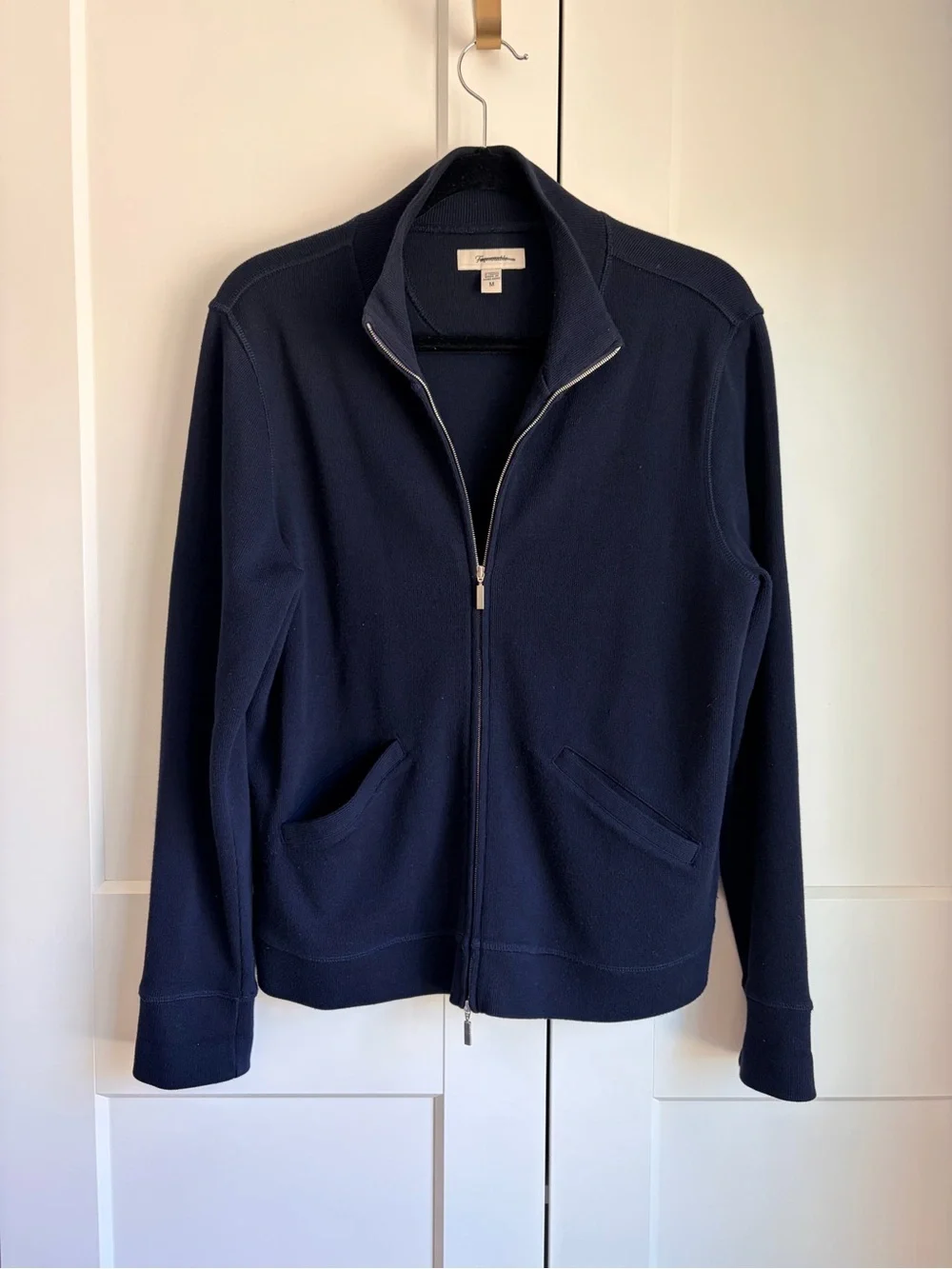 Faconnable Men's Navy Full-Zip Knit Jacket | M